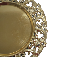 Assiettes rondes jetables en PP de 13 pouces pour mariage, option logo personnalisé, non toxiques, écologiques, design solide, luxe, durables