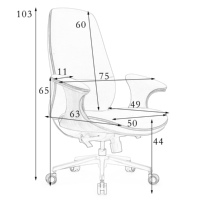 Chaise de bureau ergonomique professionnelle JORI en cuir PU, chaise de réception pour visiteurs, pivotante, design traditionnel, pour entreprise