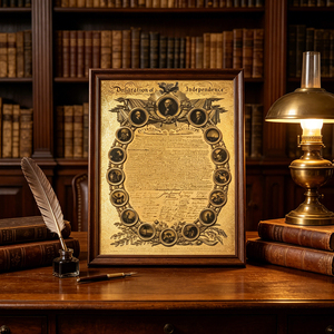 Póster al por mayor de la Declaración de Independencia de EE. UU., vintage 1776, documento histórico americano, arte de pared, tarjeta con lámina dorada - Product Image 4