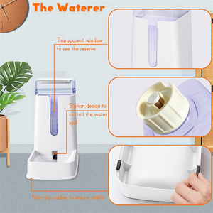 Chất lượng cao bán buôn giá rẻ tự động chó và mèo Pet Bát feeders 3.5L thực phẩm Dispenser Pet đài phun nước - Product Image 6