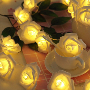 Guirlande lumineuse Led 10/20Led avec piles AA, Bouquet de fleurs élégantes pour mariage, fête, décoration de noël, nouvelle collection - Product Image 1