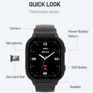 2025 haute qualité enfants enfants <span class=keywords><strong>montre</strong></span> APP connecter appel GPS WIFI Position SOS bouton caméra vidéo DF89 4G carte SIM <span class=keywords><strong>montre</strong></span> intelligente - Product Image 2