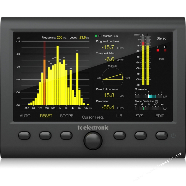 TC Electronic CLARITY M STEREO Stereo Audio Meter with 7" High Resolution Display and USB Connection for Plug-In Metering