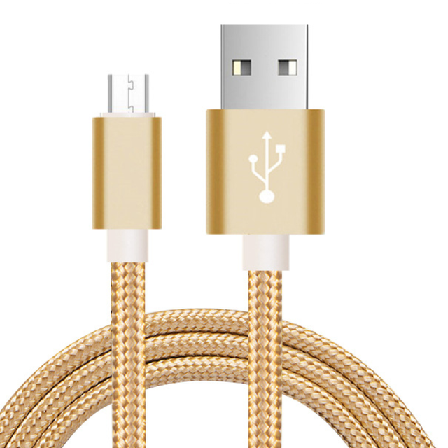 1M Android Micro USB Cable Nylon Braided Fast Charging Data Charger V8