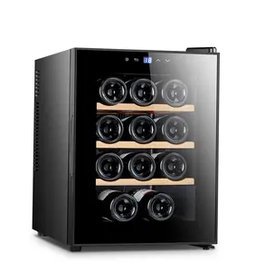 Mejor 33L mini refrigerador de vino de la puerta de vidrio de almacenamiento caja enfriador de vino