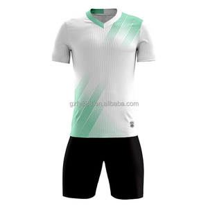 Maillot de football personnalisé 25-26, ensemble à manches courtes, survêtement athlétique pour homme, 100 % coton, imprimé par transfert thermique, séchage rapide, sport - Product Image 3