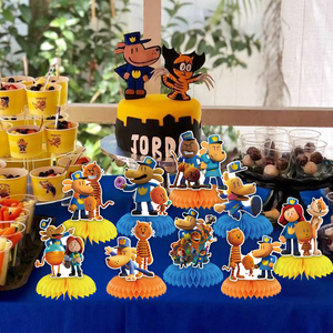 Décorations pour <span class=keywords><strong>anniversaire</strong></span> et Noël des garçons, rentrée scolaire, 9 pièces, thème de film chien détective, papier nid d'abeille, couleur personnalisée - Product Image 6