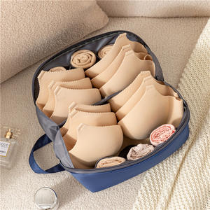 Organisateur de voyage rose rectangulaire pour sous-vêtements, soutiens-gorge et culottes, pour bagages - Product Image 4