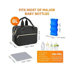 Bolsa de Transporte Portátil OEM para Extractor de Leche Materna, Bolsa para Biberones, Bolsa Refrigerante para Leche Materna con Paquete de Hielo, Bolsa de Viaje para Mamá - Product Image 5