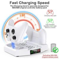 Support de ventilateur de refroidissement pour station de charge double manette, support de rangement pour casque et coque de protection pour accessoires