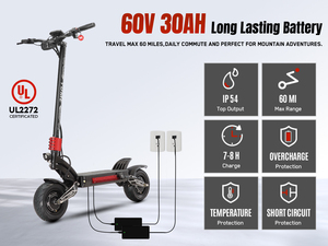 สกู๊ตเตอร์พับได้ YUME 60v สำหรับผู้ใหญ่ มอเตอร์คู่ แบตเตอรี่ E ความจุ 30ah พร้อมเซ็นเซอร์ สกู๊ตเตอร์สองล้อ 60v มอเตอร์คู่ - Product Image 2