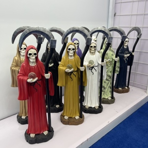 Estatuilla de Resina Personalizada de Fábrica de la Santa Muerte, Figura Religiosa de Pie de la Parca - Product Image 3