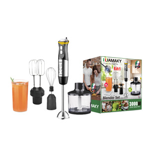 JAMAKY 6 In 1 Hand Blender 3000W Multifunctional Kitchen Mixer With Chopper And Whisk Set For <b>Blending</b> Juicing And Mixing - Product Image 1