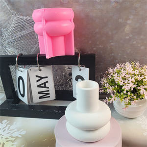 Moldes de fundición de resina hechos a mano estilo Ins moldes de silicona para portavelas de escritorio W0163 para adornos decorativos DIY y herramientas para pasteles - Product Image 5