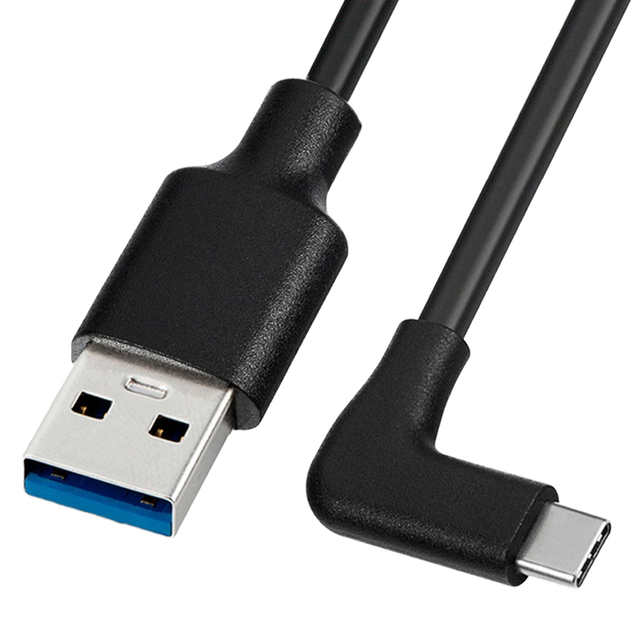 90 Degree Angled 10Gbps Upgraded Fast Charging Data Transfer Link Cable USB 3.2 a to Type C for Oculus Quest 2 VR PC Gaming