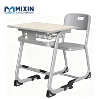 Table d'école individuelle personnalisée en plastique, mobilier de classe primaire, mobilier scolaire en ABS, mobilier scolaire en métal et en bois pour l'école et la maison