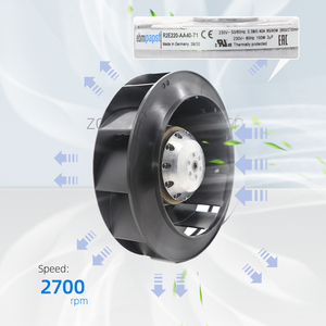 Ventilador centrífugo de refrigeración con inversor y rodamiento de bolas ebmpapst R2E220-AA40-71 R2E220-AA40-05 252*252*71mm 90W 230V AC 2700RPM 0.4A - Product Image 3