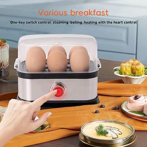 Olla Eléctrica Automática para Huevos de Acero Inoxidable y Plástico 2025, Apagado Automático, Operación Sencilla, Uso Doméstico, Capacidad para 6 Huevos, Ahorro de Energía - Product Image 4