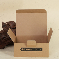 Caja de Embalaje de Cartón Corrugado Kraft Impresa en Negro, Resistente y de Alta Calidad, Personalizable, para Envío de Productos