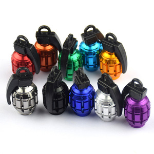 Bouchons de valve en aluminium style grenade pour roues de voiture, camion, moto, vélo - Product Image 3
