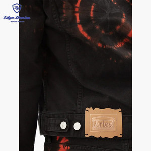 Nouveau Style veste en jean à manches longues 2 tons tie-dye veste en jean pour hommes - Product Image 6