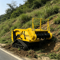 Meilleures ventes du marché : Tondeuse à fléaux hybride essence télécommandée sur chenilles, portée étendue 850 mm