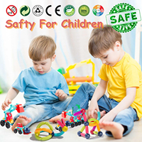 Juego de Construcción Magnético STEM, Bloques Magnéticos, Juguetes para Niños, Palos de Ensamblaje Seguros, Bolas y Varillas Magnéticas, Constructor