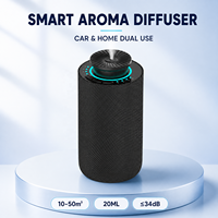 Diffuseur d'arômes pour voiture et maison, 20 ml, sans eau, machine à parfum Bluetooth, nébuliseur de parfum à fine brume, fonctionnement silencieux, minuterie intelligente