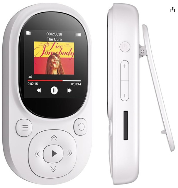 Clips BT MP3 Wakman MP4 Dedicated Music Player with APE/WAV Support 1000-Minute Recording Time Multi-color