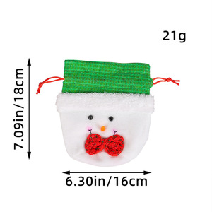 Children's Cartoon Candy Gift Bag <b>Cloth</b> <b>Material</b> Round Fashionable Christmas Decorations Stuffed Apple Christmas Eve Holiday - Product Image 6