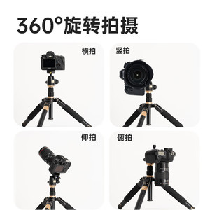 Trépied léger Era Q555P en alliage d'aluminium à 3 sections avec verrouillage par torsion pour appareils photo reflex numériques et hybrides – Mini support stable - Product Image 5