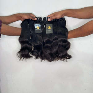 Paquete de Extensiones de Cabello Humano Natural de Templo Indio, Cabello Ondulado Natural sin Procesar de Proveedores de Cabello Humano Virgen - Product Image 1