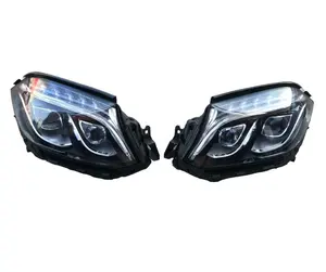 Classic hot selling GLS series W166 front LED headlights high configuration double eyes smart headlights for Mercedes-Benz