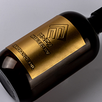 Autocollant Métallique Doré Personnalisé pour Flacon de Parfum, Étiquette Logo Métallique de Luxe en Aluminium