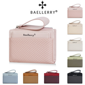 กระเป๋าสตางค์แบบพับสองตอนสำหรับผู้หญิง Baellerry ความจุขนาดใหญ่ พร้อมสายคล้องข้อมือ ช่องใส่บัตร ช่องใส่เหรียญ ใช้ได้ทุกวัน - Product Image 3