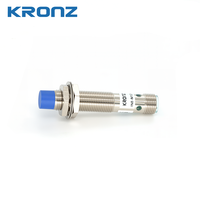 Capteur de proximité inductif KRONZ M12 non encastré, détection 8 mm, PNP NO, 10-30 V CC, IP67, interrupteur cylindrique fileté avec connecteur M12