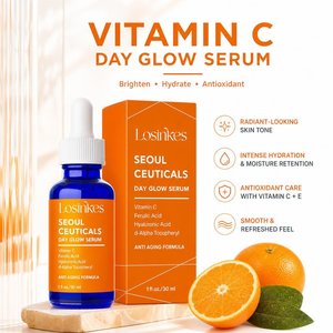 Suero Facial Coreano para el Cuidado de la Piel con 20% de <span class=keywords><strong>Vitamina</strong></span> <span class=keywords><strong>C</strong></span>, Ácido Hialurónico + Ácido Ferúlico <span class=keywords><strong>CE</strong></span>, Potente Suero Facial Antienvejecimiento con Efecto Luminoso Diurno - Product Image 5