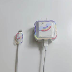 สายชาร์จ USB สีดำวัวน่ารักป้องกันสำหรับ <span class=keywords><strong>iPhone</strong></span> <span class=keywords><strong>20W</strong></span> อะแดปเตอร์แปลงคลื่นเคสสำหรับ Apple 11 12 PRO MAX ตัวป้องกันสายข้อมูล - Product Image 2