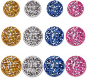 Großhandel Bling Patch Stickerei Eisen auf Tasche Kleidung Kleid Karierte Disco Ball Hut Stickerei Patch für Frauen Mann Hut Diy - Product Image 2