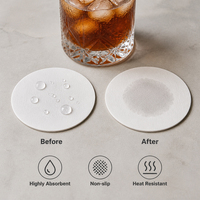 Posavasos de Papel Artístico con Impresión a Doble Cara, Tamaño Personalizado para Bares, Cafeterías y Pubs, Venta al Por Mayor Directo de Fábrica