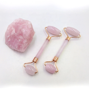 Rodillo de Jade rosa de alta calidad, masajeador de <span class=keywords><strong>Cuarzo</strong></span> Rosa, antiedad, gran oferta - Product Image 1