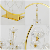 2025 moderne or métal cristal décoration de mariage haute qualité fleur support 80CM Table ornement accessoires de mariage Stock
