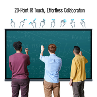 55/65 inch infrarood touchscreen interactief paneel 4K LCD UHD display smartboard interactief whiteboard voor onderwijs