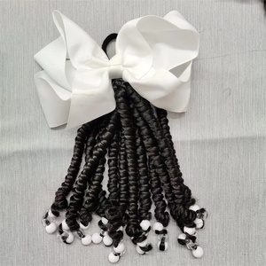 En gros Perruque tressée synthétique, Dreadlocks africaines pour enfants, <span class=keywords><strong>Queue</strong></span> <span class=keywords><strong>de</strong></span> <span class=keywords><strong>cheval</strong></span> perlée <span class=keywords><strong>avec</strong></span> nœud, Accessoires capillaires, Coiffes, <span class=keywords><strong>Queue</strong></span> <span class=keywords><strong>de</strong></span> <span class=keywords><strong>cheval</strong></span> pré-tressée - Product Image 4