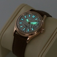 Cadran Analogique Super Lumineux de 38mm en Acier Inoxydable 316L Logo Personnalisé NH35 Mouvement Automatique Montre-Bracelet de Luxe pour Dames Bande de 20mm
