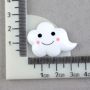 Cabochons en résine de style kawaii de bonne qualité, sourire, soleil, nuage, dos plat pour coque de téléphone portable - Product Image 3