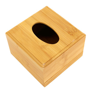 Caja de pañuelos de madera personalizada al por mayor de fábrica, caja de pañuelos de estilo chino para sala de estar, caja de madera cuadrada, se puede personalizar con logotipo o patrón. - Product Image 5