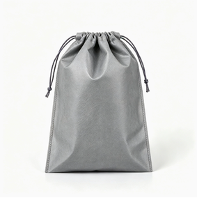 Sac à chaussures en non-tissé violet avec cordon de serrage, pochette de rangement anti-poussière recyclable, logo personnalisé pour les voyages et l'usage quotidien - Product Image 5