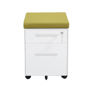 Meuble de classement mobile en acier blanc de haute qualité avec tiroirs et coussin pour bureau - Product Image 1