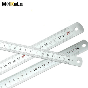 MeiKeLa Dụng Cụ Đo Lường Gia Đình Văn Phòng Bằng Thép Không Gỉ 10/15/20/30Cm Thước Thẳng Thước Kim Loại - Product Image 2